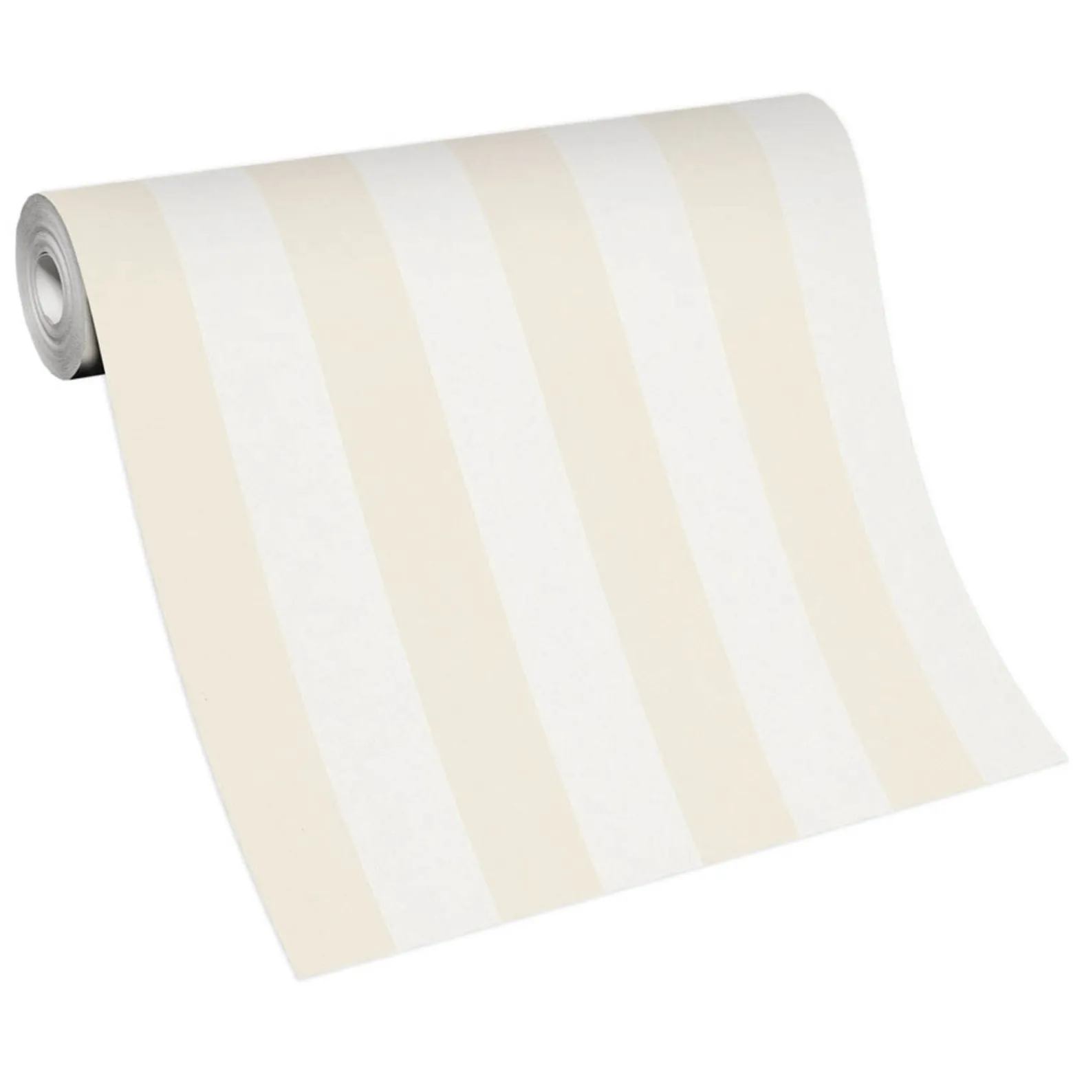 Vliestapete Streifen Creme Weiß Metallic 10361-02