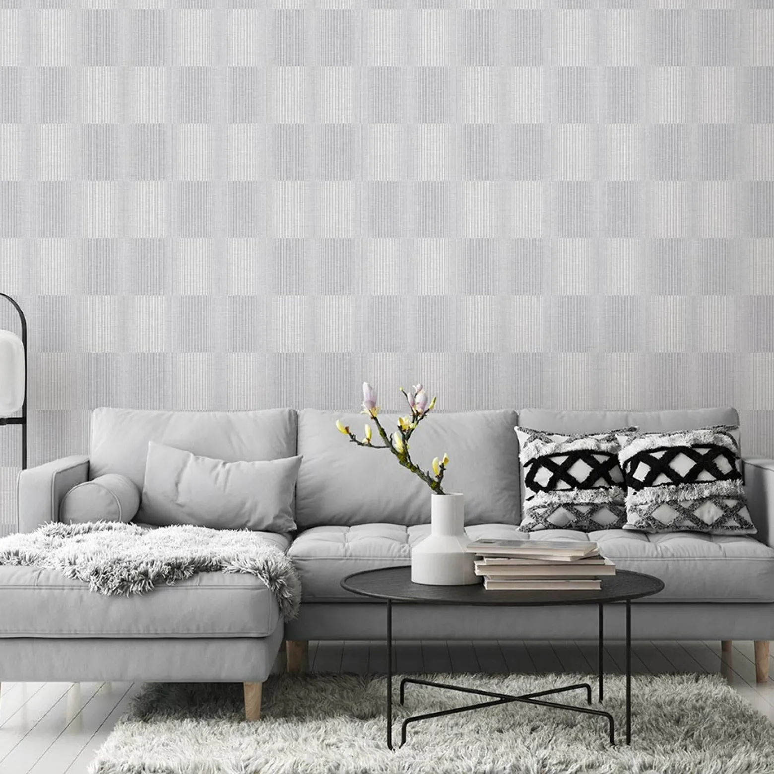 Vliestapete Streifen-Design grau 10214-31