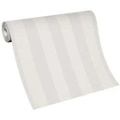Vliestapete Streifen Grau Weiß Metallic 10361-31