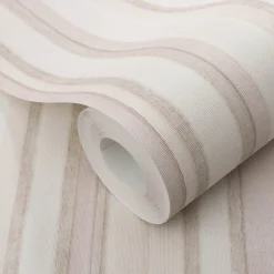 Vliestapete Streifen Muster Rosa Beige Creme 10588-05