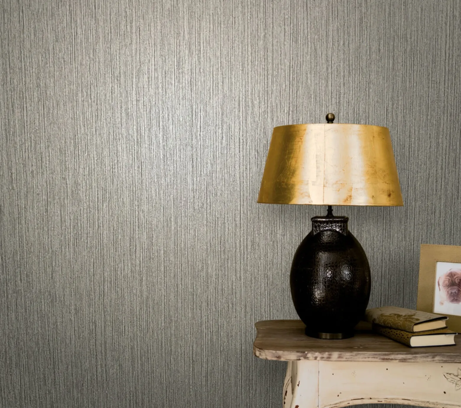 Vliestapete Streifen Struktur taupe 32840