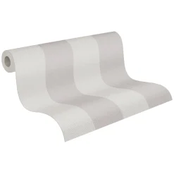 Vliestapete Streifen Struktur Grau Beige 3979-73