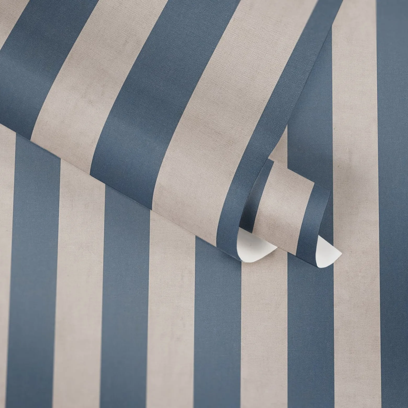 Vliestapete Streifen Textiloptik Beige Blau 78226-5