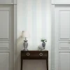 Vliestapete Streifen Textil Optik Blau Weiß 47635