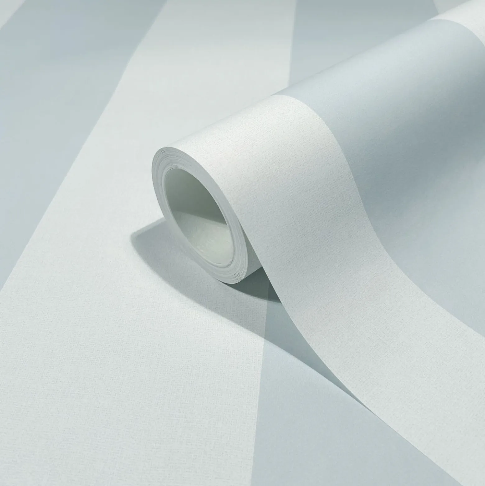 Vliestapete Streifen Textil Optik Blau Weiß 47635