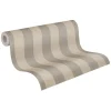 Vliestapete Streifen Textiloptik Beige Grau 78226-4
