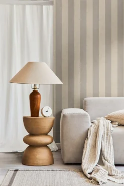 Vliestapete Streifen Textiloptik Beige Grau 78226-4