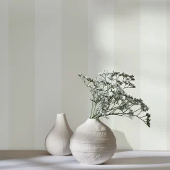 Vliestapete Streifen Textil Optik Beige Grau 47633