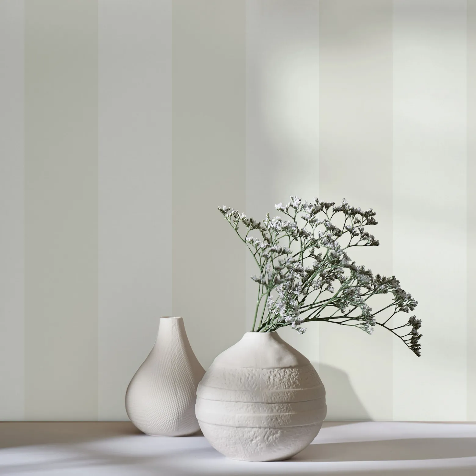 Vliestapete Streifen Textil Optik Beige Grau 47633