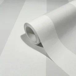 Vliestapete Streifen Textil Optik Grau Weiß 47634