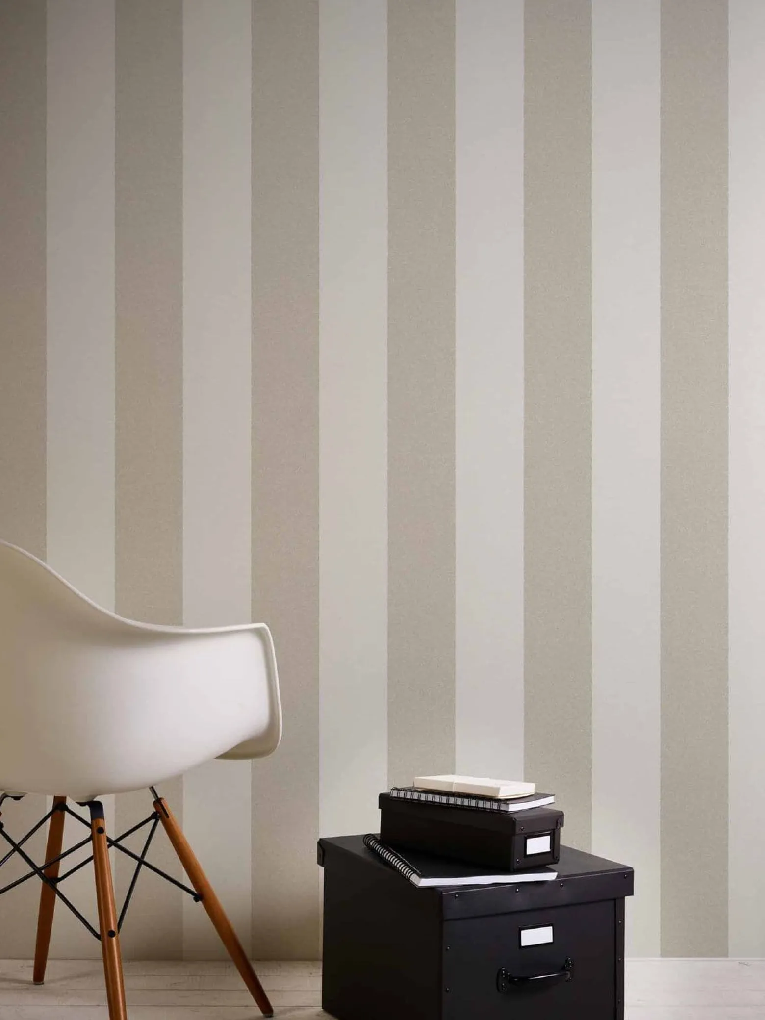 Vliestapete Streifen weiß beige 37554-3 | 375543