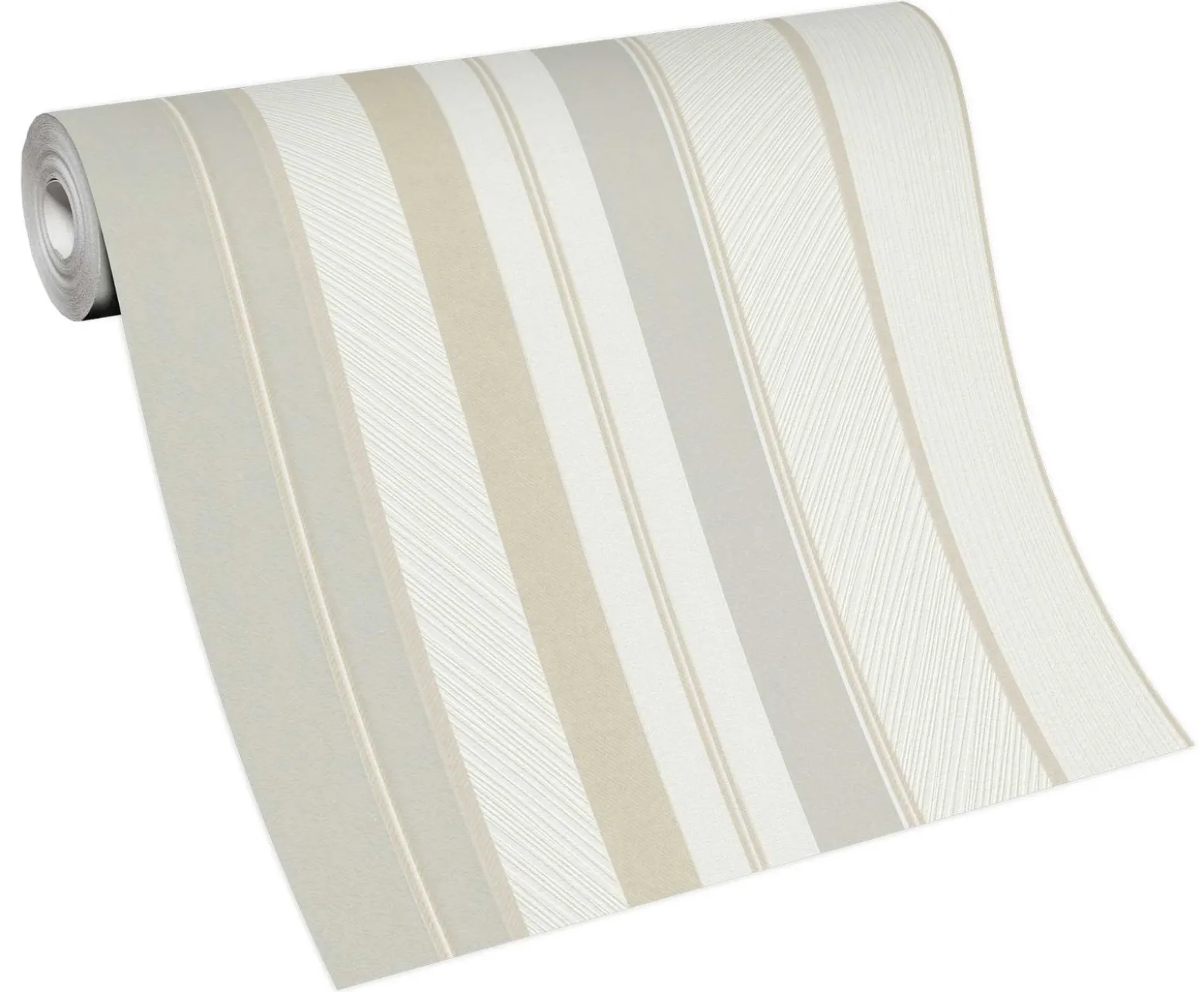 Vliestapete Streifen weiß grau beige 10139-31