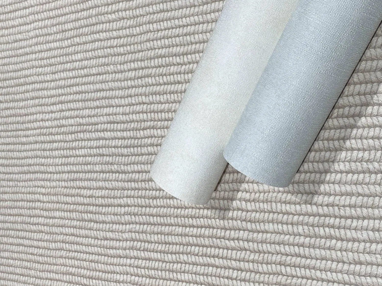 Vliestapete Strick Muster 3D-Optik Beige Braun 47484