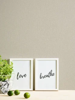 Vliestapete Struktur Beige Silber Metallic 39026-2