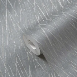 Vliestapete Struktur Grau Silber Metallic 38598-1