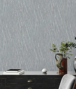 Vliestapete Struktur Grau Silber Metallic 38598-1