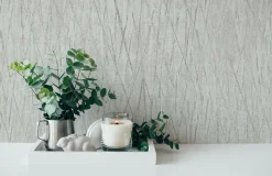 Vliestapete Struktur Grau Silber Metallic 38598-7