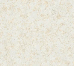 Vliestapete Strukturiert Hellgrau Gold Metallic 38977-1