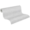 Vliestapete Strukturiert Uni Grau Silber Metallic 39036-2