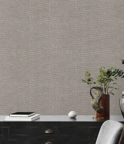 Vliestapete Struktur Linien Grau Silber Metallic 38597-6