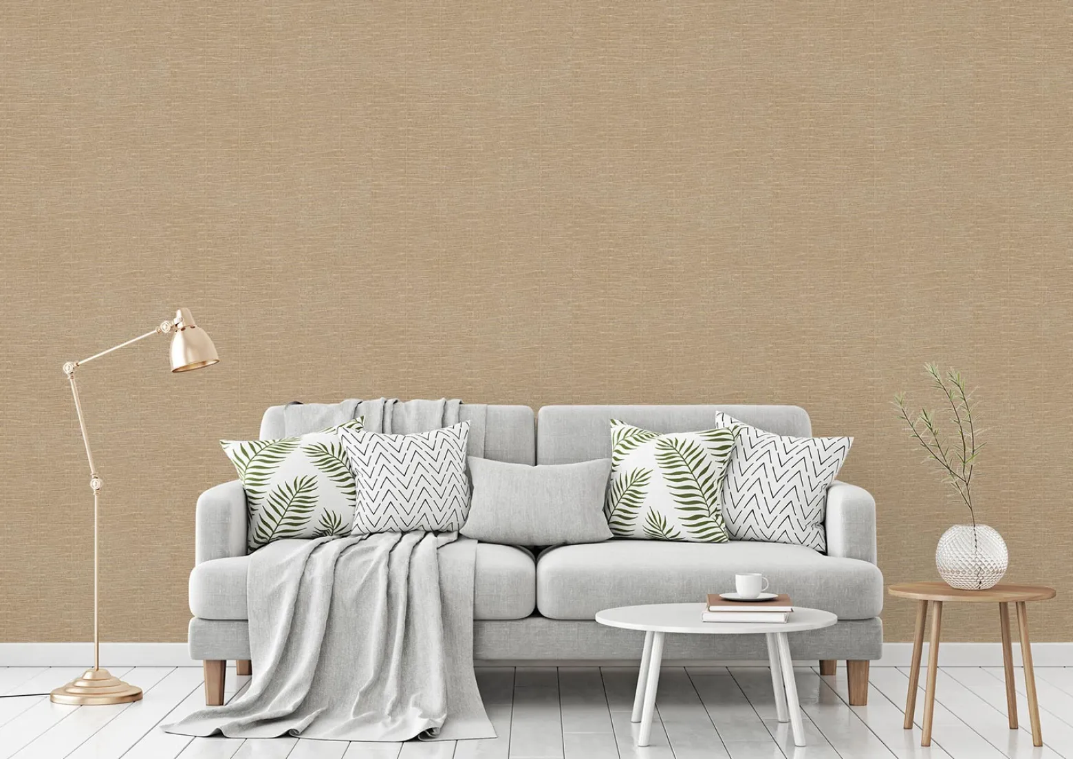 Vliestapete Struktur Linien Beige Gold Metallic 38597-1