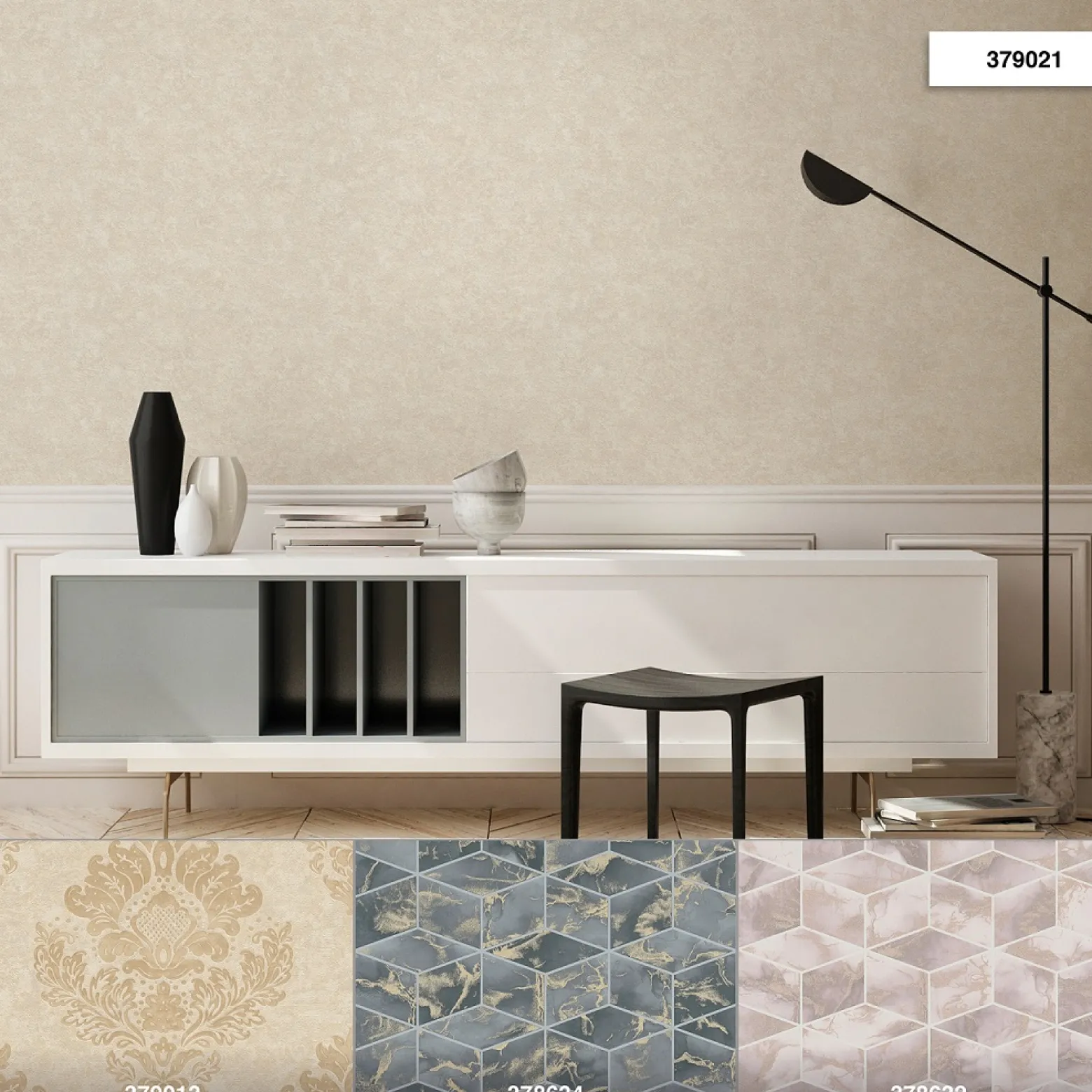 Vliestapete Struktur Meliert beige Glanz 37902-1
