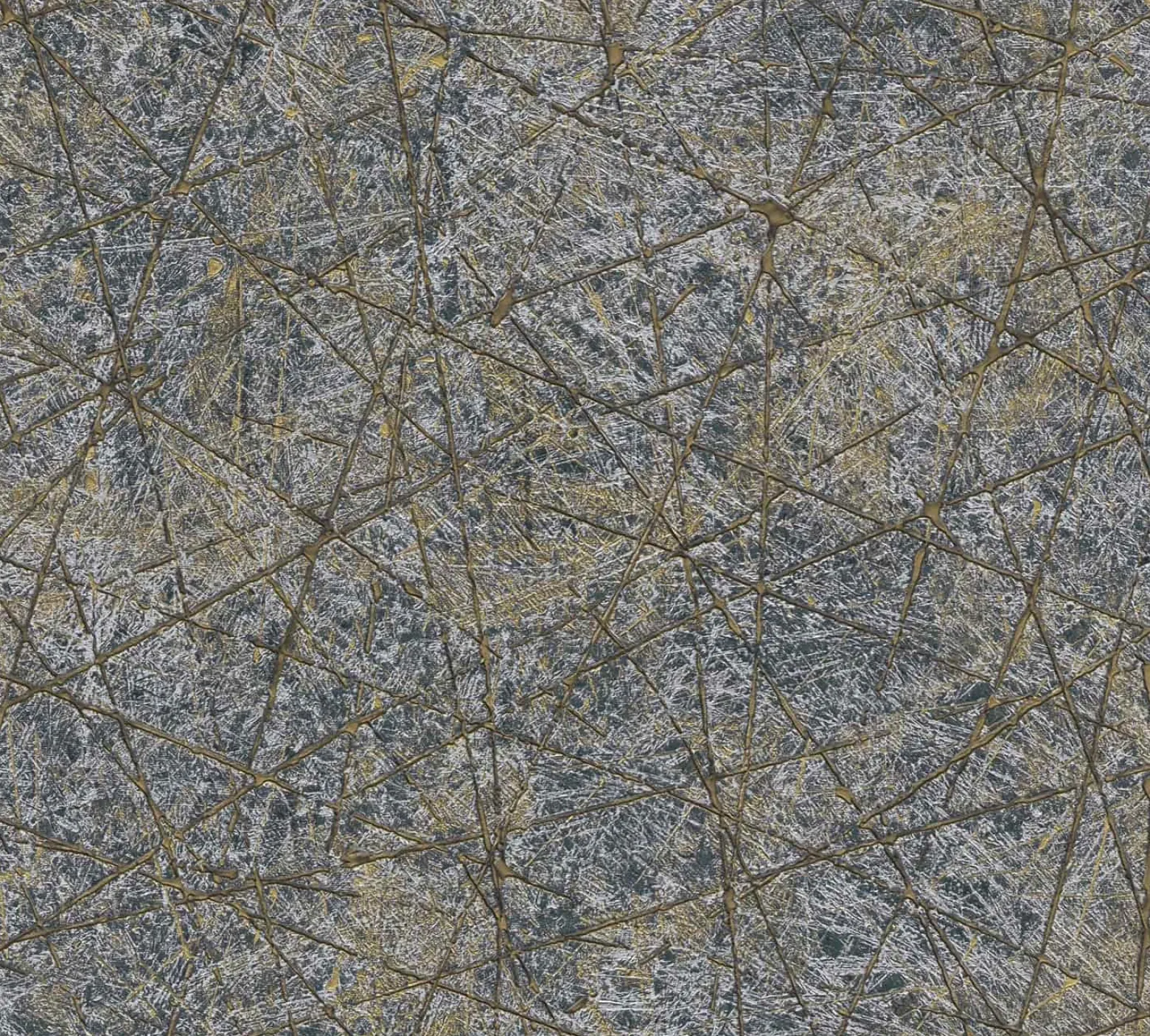 Vliestapete Struktur Metallic Schwarz Gold 39177-4
