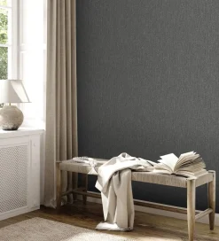 Vliestapete Struktur Schwarz Silber Metallic 39026-7