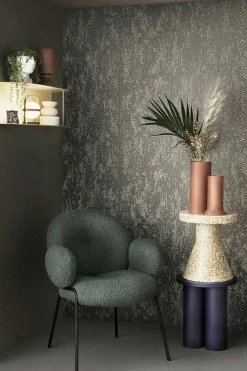 Vliestapete Struktur Shabby Uni Taupe Glitzer 86550