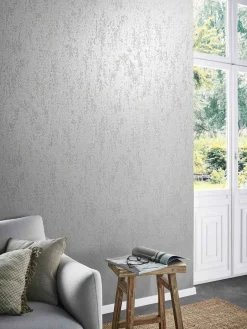 Vliestapete Struktur Shabby Uni Creme Glitzer 86547