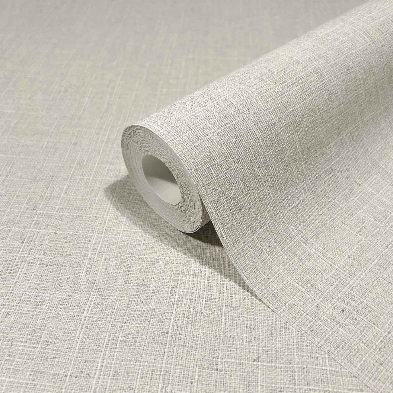 Vliestapete Struktur Textiloptik Uni Grau Creme 33388