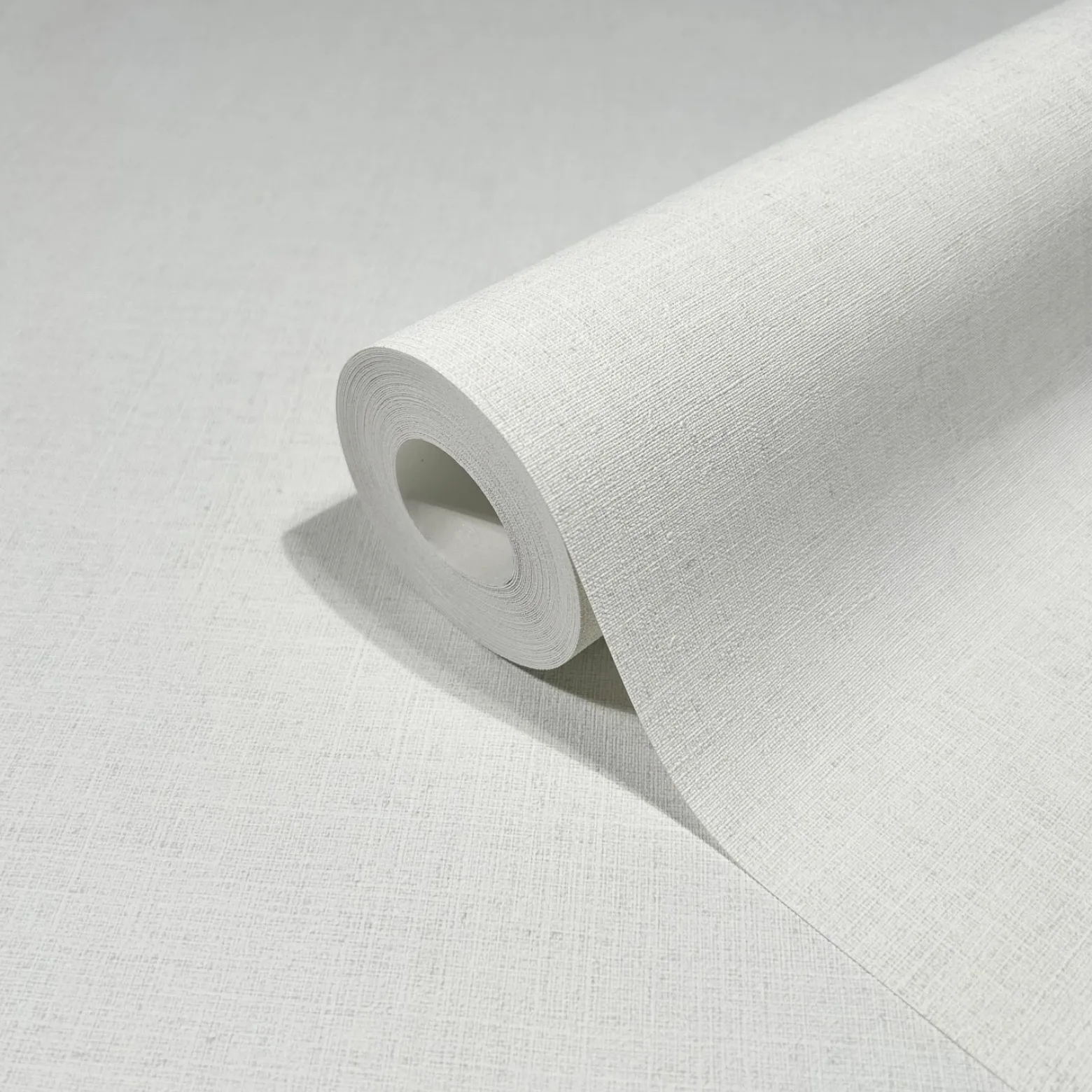 Vliestapete Struktur Textiloptik Uni Weiß Creme 33390