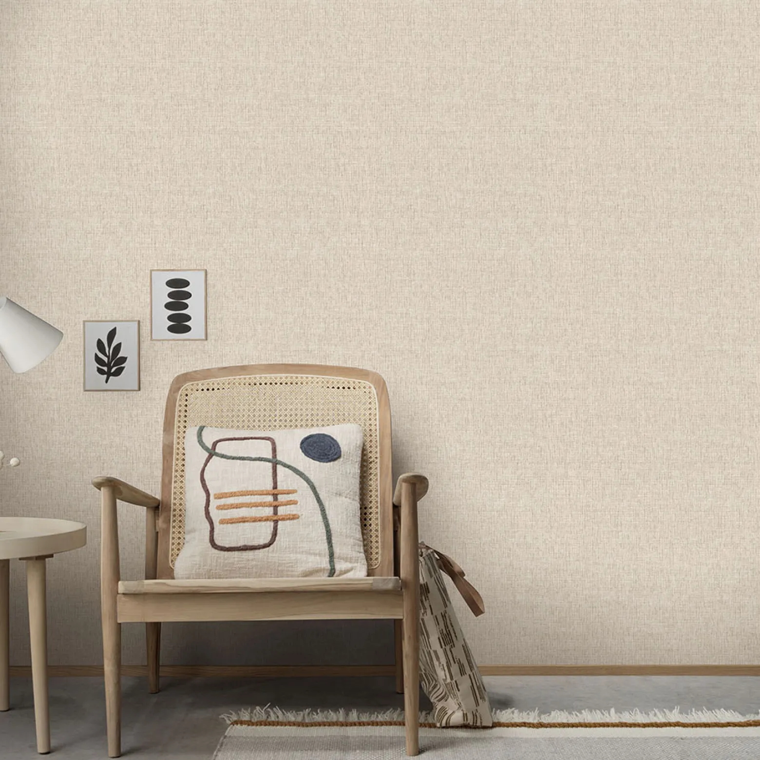 Vliestapete Struktur Uni Beige Silber Metallic 10285-38