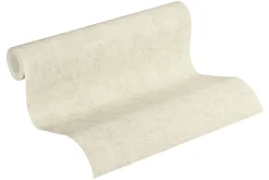 Vliestapete Struktur Uni creme beige weiß 37423-4