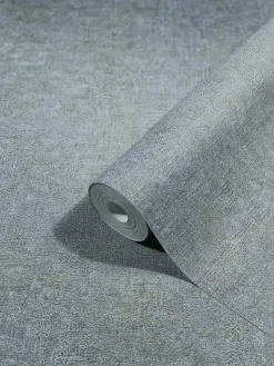 Vliestapete Struktur Uni Metallic grau gold 32832