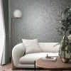 Vliestapete Struktur Uni Shabby Blau Kupfer Metallic 35526