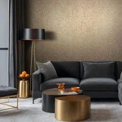 Vliestapete Struktur Uni Used-Look Gold Metallic 35527