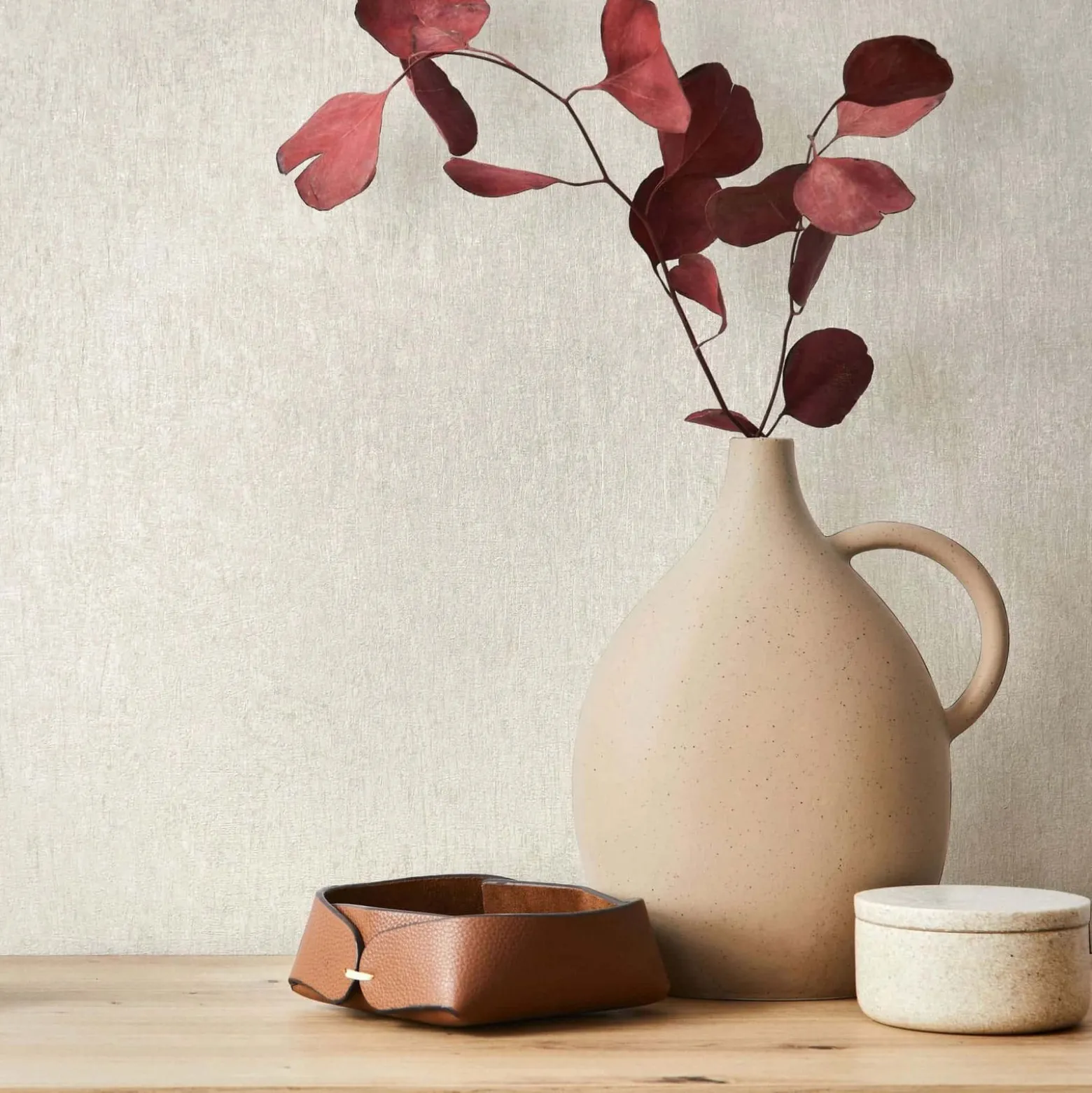 Vliestapete Struktur Uni Used-Look Creme 35522