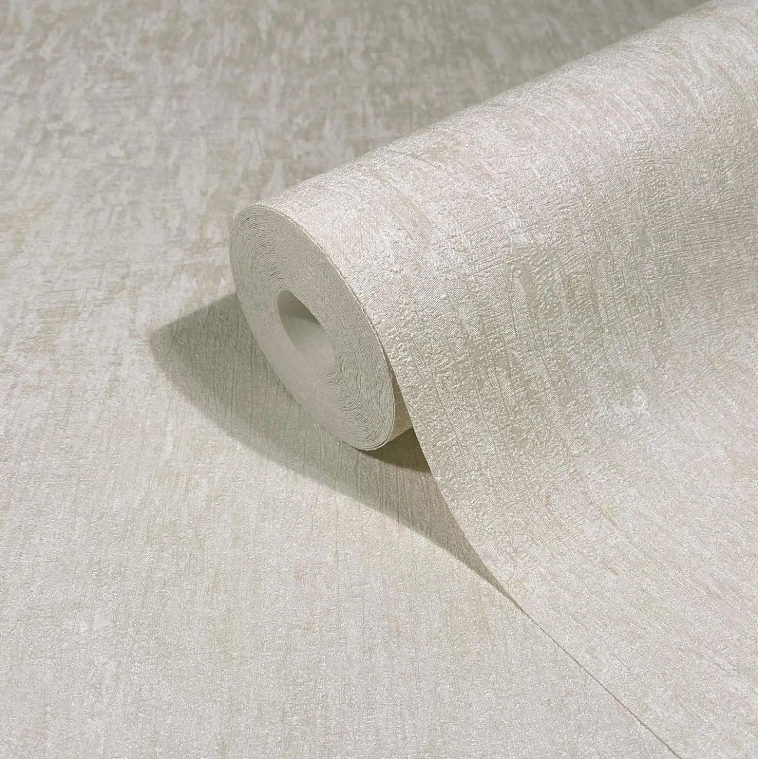Vliestapete Struktur Uni Used-Look Creme 35522