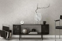 Vliestapete Struktur Used-Look Grau Metallic 39564-4