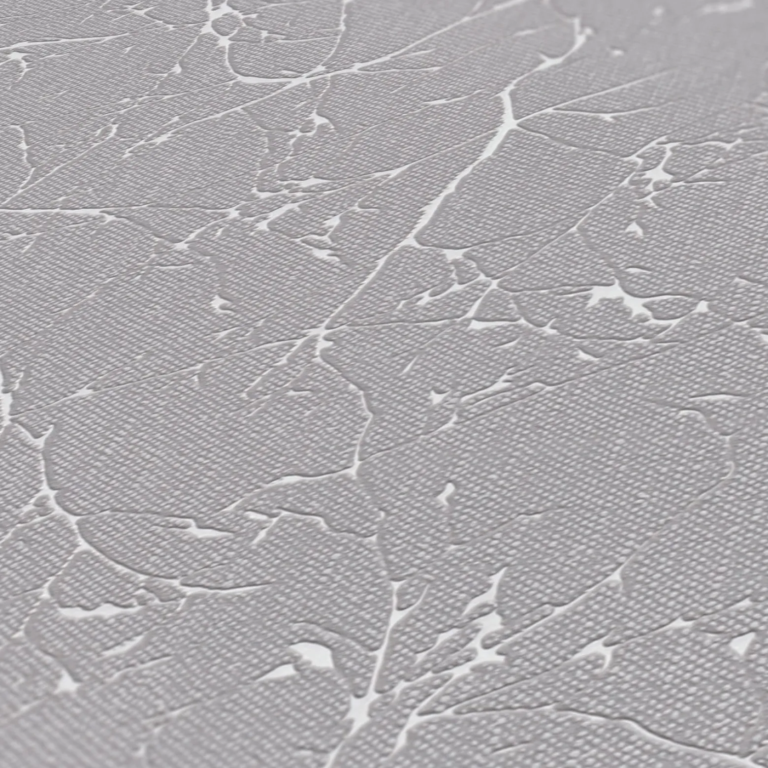 Vliestapete Struktur Zweige Grau Weiß Metallic 38504-3