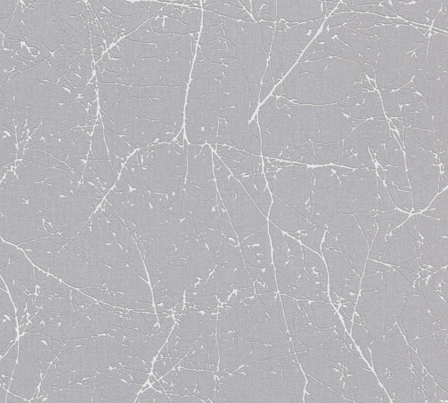 Vliestapete Struktur Zweige Grau Weiß Metallic 38504-3