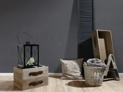 Vliestapete Textil-Design anthrazit silber Glitzer 3443-35