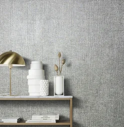 Vliestapete Textil Meliert silber gold Metallic 85736