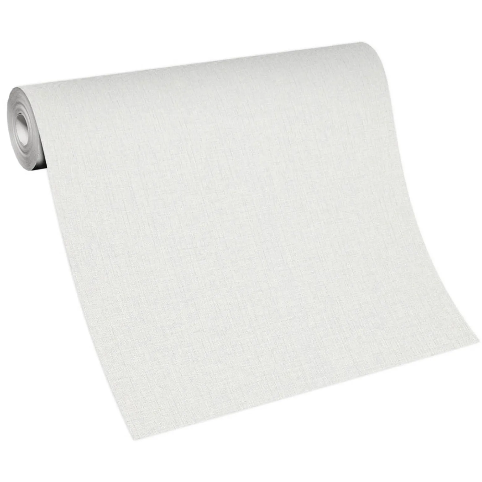 Vliestapete Textil Optik Einfarbig Weiß Grau 10359-14