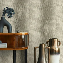 Vliestapete Textiloptik Jute Geflecht Creme Beige 45748