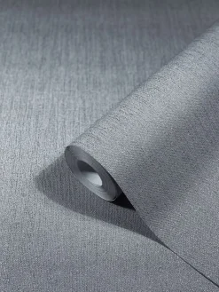 Vliestapete Textil-Optik silber metallic 32707