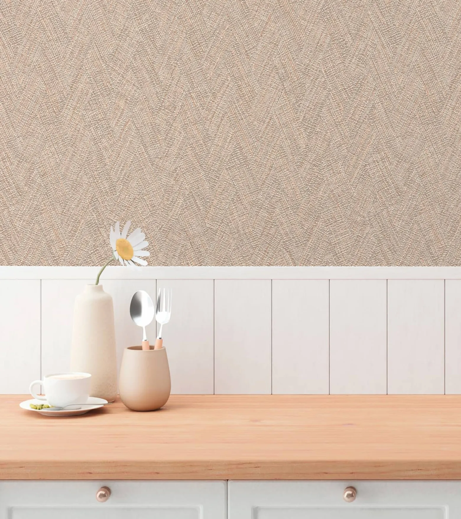 Vliestapete Textiloptik Struktur Braun Beige 79092-1