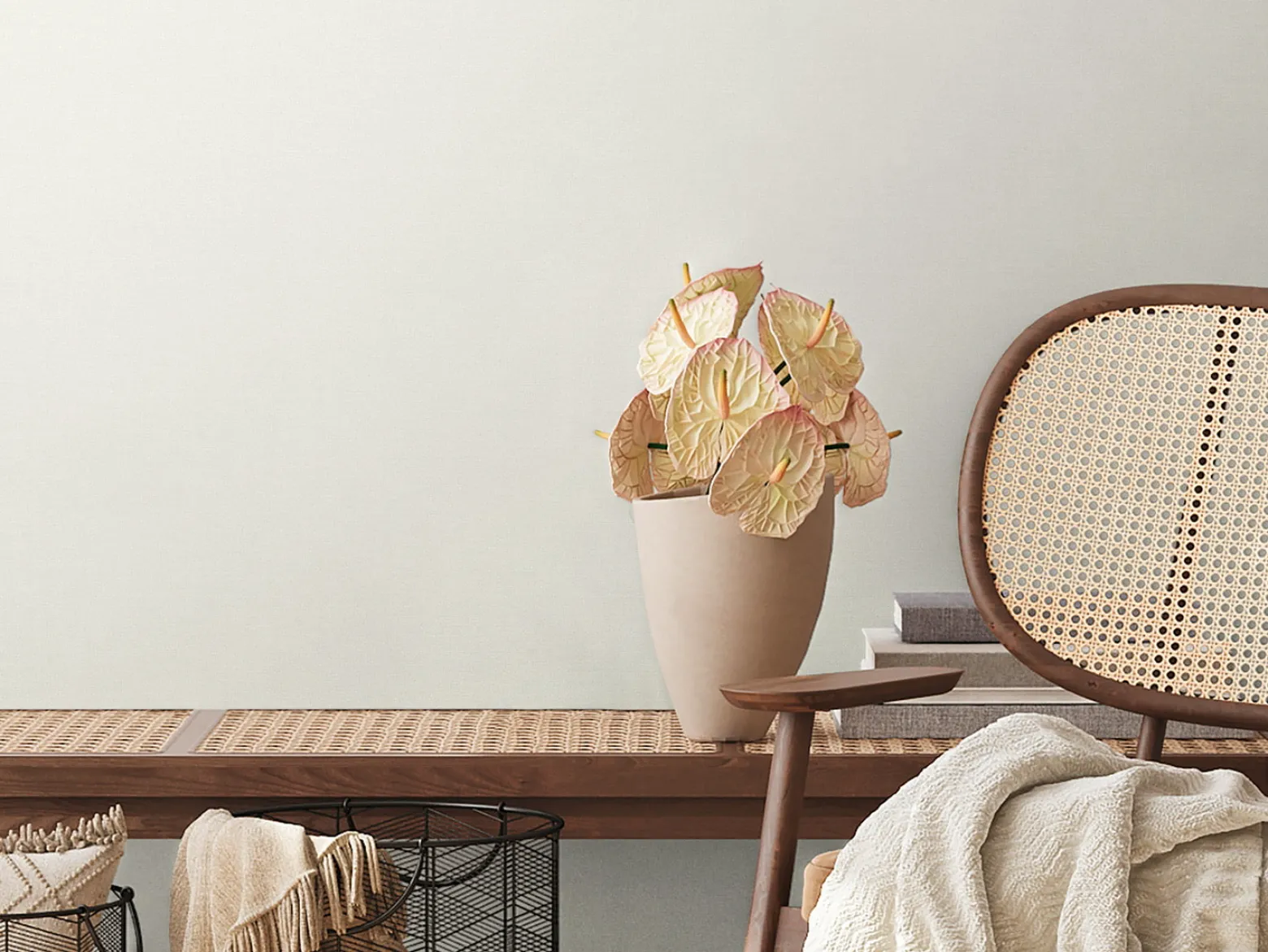 Vliestapete Textil Optik Uni Struktur Weiß Creme 38903-3