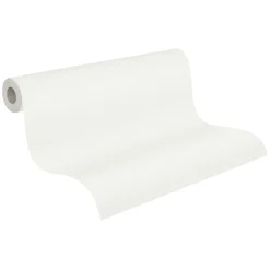 Vliestapete Textil Optik Uni Struktur Weiß Creme 38903-3